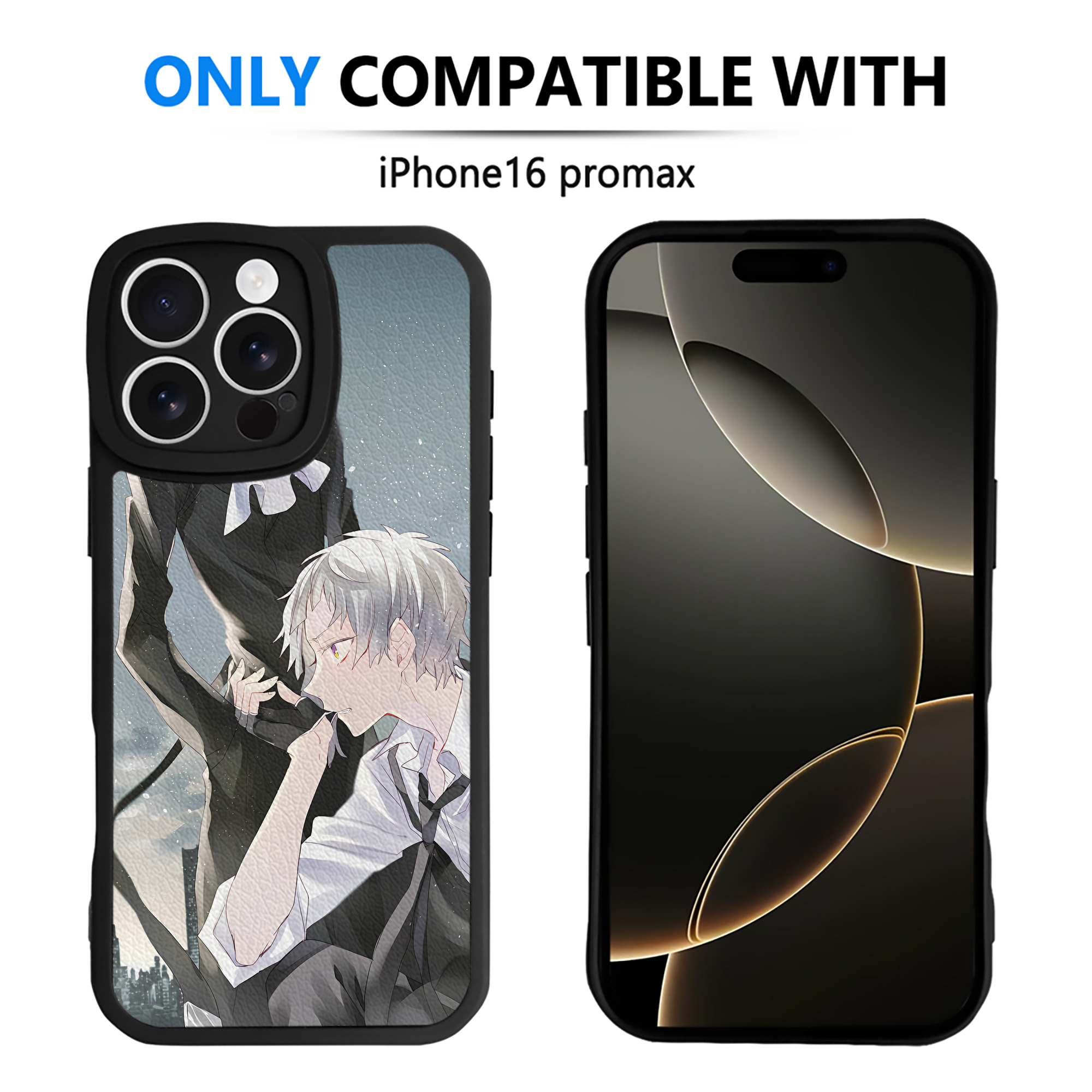 （画像用） 文豪ストレイドッグス Bungo Stray Dogs 【iPhone 16シリーズ対応】シリコンスマホケース（レザー調） 材質：シリコン